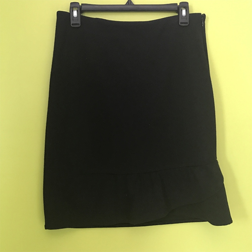 The Limited Career Flare Hem Layer Black Skirt 4 - Picture 4 of 7